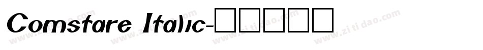 Comstare Italic字体转换